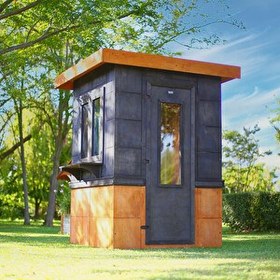 Resim Mandu Ahşap Güvenlik Kulübesi Kabini 