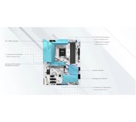 Resim Asrock Z890 Pro Rs Wifi 6e Beyaz Intel Core Ultra Lga1851 Rl-ılm Ddr5 8666 Mhz 256 Gb Atx Anakart M.2 