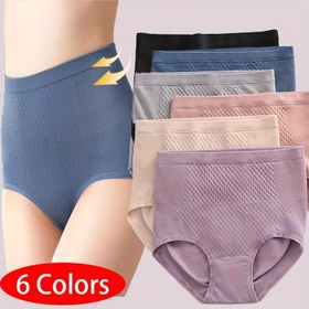 Resim 4 adet Kadın Yüksek Bel Karın Kontrolü Şekillendirici İç Çamaşırı - Nefes Alabilir Dikişsiz Popo Kaldırma ve Destek, Doğum Sonrası İyileşme, Yumuşak Pastel Renkler (Bej, Hafif Mavi, Mint Yeşili, Lavanta) - Rahat ve Nefes Alabilir Kumaş, Karın Kontrolü İç Çamaşırı, Doğum Sonrası İç Çamaşırı, Dikişsiz Tasarım, Pürüzsüz Doku 