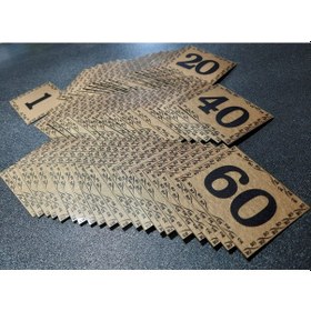 Resim Kapı Numarası 5.5x6.5 Cm Kendinden Yapışkanlı No:1 Den 60’A 