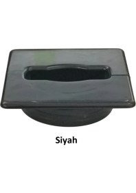 Resim Masaüstü Kablo Kanalı Deliği Kapağı, Kare, Siyah 6 cm 