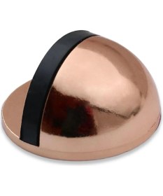 Resim Badem10 Yarımay Kapı Stoperi Tamponu Yapışkanlı Metal Kapı Stopu Bakır (5 Adet) 