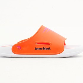 Resim Tonny Black Çocuk Unisex Oranj Logolu Poıli Taban Terlik 