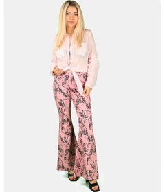 Resim Balins Geniş Paça Desenli Pantolon Pembe 