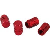 Resim 4x Alüminyum Lastik Tekerleği Jantlar Gövde Hava Valf Kapakları Lastik Kamyon Kırmızı Kırmızı 9mm 