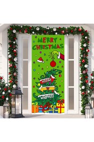 Resim PROMISEBACKDROP2 190x75cm Lastikli kapı süsü, Kumaş kapı giydirme, Christmas decor, Yılbaşı, Okul etkinlik kapı süsü 