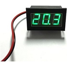 Resim Robodünya-0.56" 0-100V 3 Kablolu Dc Yeşil Voltmetre 