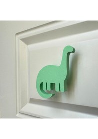Resim Pomerol Yeşil Dino 4 Dolap Kulpu - Çocuk Odası, Mutfak Ve Banyo İçin Modern Ve Dayanıklı Mobilya Kulp 