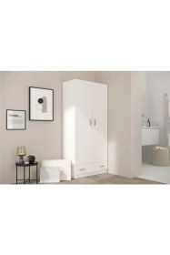 Resim T Designo Tdesıgno Selin Giyinme Dolabı - Çok Amaçlı Dolap - Gardırop 80 cm Beyaz 