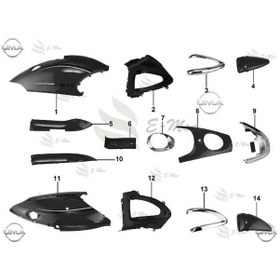 Resim Mondial E-Mon Blink Sele Altı Ön Kapak Sol Siyah Orj (524920765) 