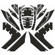 Resim Gogo Tank Pad 006 Siyah-beyaz Desenli 14 Parça Honda Forza 2021-2 