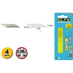Resim Olfa Kb-3 Maket Bıçağı Yedeği 30 Lu 