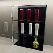 Resim Kilitli, toz geçirmez ve suya dayanıklı kozmetik, gözlük, taş, ruj saklama dolabı; doğrudan teması önleyen çok amaçlı depolama ünitesi 