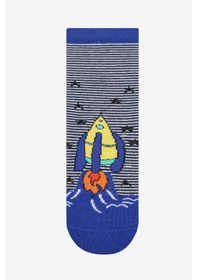 Resim Penti Erkek Çocuk Rocket In Space 3lü Lacivert Soket Çorap 