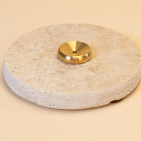 Resim Travertine Conical Incense Burner 