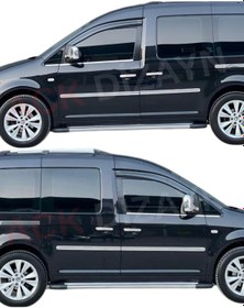 Resim Volkswagen Caddy 2004-2014 Araca Özel Krom Cam Çıtası + Krom Kapı Kol 2'li Set 