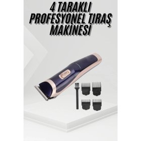 Resim Zero Land Flzdgnkr Tıraş Makinesi 4 Başlıklı Paslanmaz Çelik Bıçaklı Tüm Saç Tiplerine Uygun 