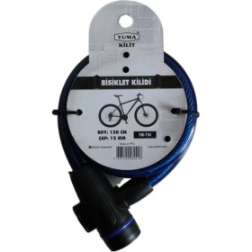 Resim ÖNÇ - PRİME Yuma Ym- 734 150CM Mavi Bisiklet Kilidi 