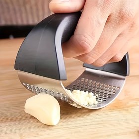 Resim 1 adet, Paslanmaz Çelik Sarımsak Sıkacağı - Kolay Temizlenebilir Rocker Ezici ile Zorlanmadan Ezme - Mutfak Aleti, açık hava etkinlikleri, seyahat kampı, mutfak restoranı, apartman ve kolej yurdu için uygun 
