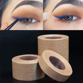 Resim 1 Rulo Hipoalerjenik Eyeliner & Kirpik Uzatma Bandı - 9m Mikropor Kumaş Göz Farı Koruyucu Stickerlar, Kusursuz Görünümler için Görünmez Göz Makyajı Uygulama Aracı 