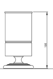 Resim Eca Serel Luna Pamukluk Fırçalık Organizer Kapaklı Gold Altın 140110013A 