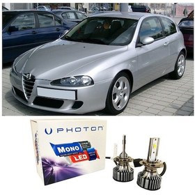 Resim Alfa Romeo 147 Led Xenon Kısa Far Ampulü H7 Mono Yeni Seri Beyaz 