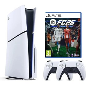 Resim Sony Playstation 5 Slim Cdli +2.kol Dualsense +Ps5 FC26 (Ithalatçı Garantili) 