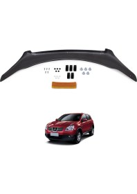 Resim Nissan Qashqai Ön Kaput Koruyucu Rüzgarlık Deflektör Akrilik ABS 4mm Parlak Siyah 2007-2010 
