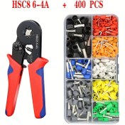 Resim Profesyonel Elektrikçi Sıkma Alet Seti - HSC8 6-4 Boru Terminalleri için Ferrül Kelepçesi, 0.25-10mm Aralığı, 23-7AWG Teller için İdeal 