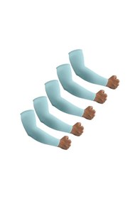 Resim Upf50+ Uv Koruyucu Kol Manşonları, Dövme Örtüsü İçin 5 Çift Kompresyon Manşonu Mavi 