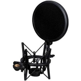 Resim Novahub Profesyonel Mikrofon Titreşim Önleyici Sh-100, 0.83 İnç, Siyah, Stüdyo İçin Esnek Ayarlanabilir Tasarım 
