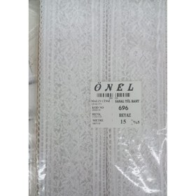 Resim Dantel Polyester Sanal Tül Bant Beyaz 15 Metre En 6 cm ON-696-B 