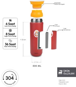 Resim Karaca x Galatasaray Lisanslı Logo Termos 500 ml 