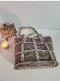 Resim Safari, Vizon, Handmade, Kadın Omuz Çantası Vizon 