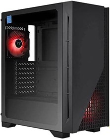 Resim Thermaltake H330 650W Kırmızı Ledli 2x120mm Fanlı Tempered Glass Pencereli Oyuncu Kasası, Standart 