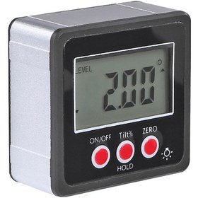 Resim Geeroyoo Dijital Açı Ölçer Ve Eğim Ölçme Aleti - Manyetik Tabanlı, Ip54 Su Geçirmez 