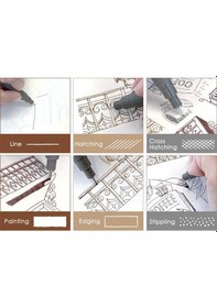 Resim Artline Teknik Çizim Kalemi Set 24lü Kahve-gri-sepia Tonlar 