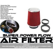 Resim Oto Filtre Açık Hava Kapalı Performans Filtresi Aparatlı Kırmızı Osn-0858 