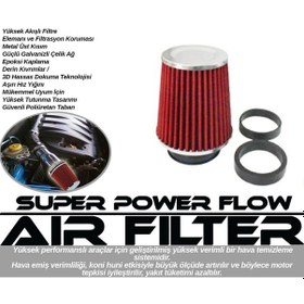 Resim Oto Filtre Açık Hava Kapalı Performans Filtresi Aparatlı Kırmızı Osn-0858 