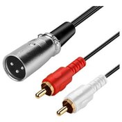 Resim Ses Kablosu - Xlr Erkek - 2 Rca Erkek - 1.5 Metre - Standard 