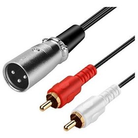 Resim Ses Kablosu - Xlr Erkek - 2 Rca Erkek - 1.5 Metre - Standard 