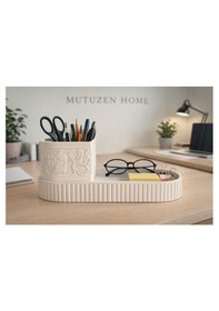 Resim Antik Yunan Motifli Kalemlik Beyaz 