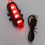 Resim Bisiklet Işıkları USB Şarj LED Uyarı Işıkları Gece Bisikleti Arka Işıkları Dağ Bisikleti Sürme Ekipmanları 