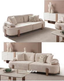 Resim Aras 3'lü Kanepe & Üçlü Koltuk Krem 