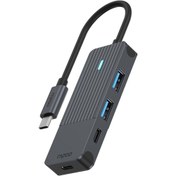 Resim RAPOO UCH-4003 Siyah Kablolu Kompakt USB-A USB-C 