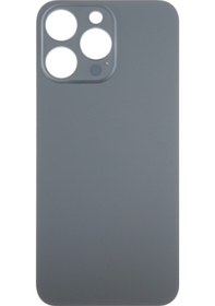 Resim Apple Uyumlu iPhone 15 Pro Arka Pil Batarya Kapak Siyah 