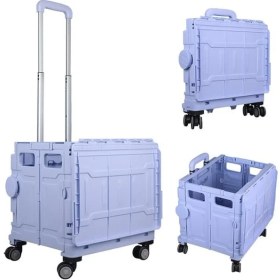 Resim LTG Nova Sunup SN-26967 Katlanabilir Market Pazar Kamp Tekerlekli Alışveriş Arabası 60KG Kapasiteli 