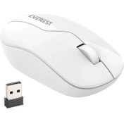 Resim Everest SMW-973 USB Beyaz 2.4ghz 1200DPI Kablosuz Optik Mouse 5 Metre Menzilli 