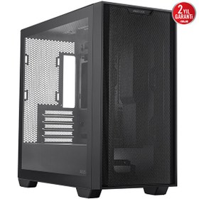 Resim A21 Temperli Cam USB 3.0 mATX Mesh Siyah Mid Tower Kasa 
