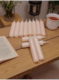 Resim Homedecor Small 12 Adet Pudra Pembe Mini Bakkal Mumu 